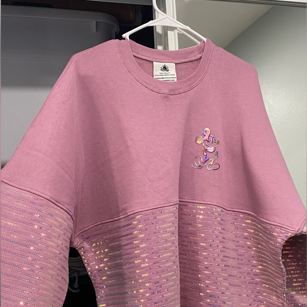 Disneyland Pink/Purple Sequin Sweater XL